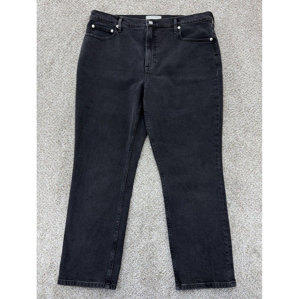 Everlane The Original Cheeky Jean Womens 33 Mystic Black High Rise Straight Crop